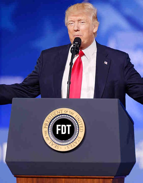 4 FDT Stickers 2.5" F.uck Donald Trump Sticker Round Anti Trump