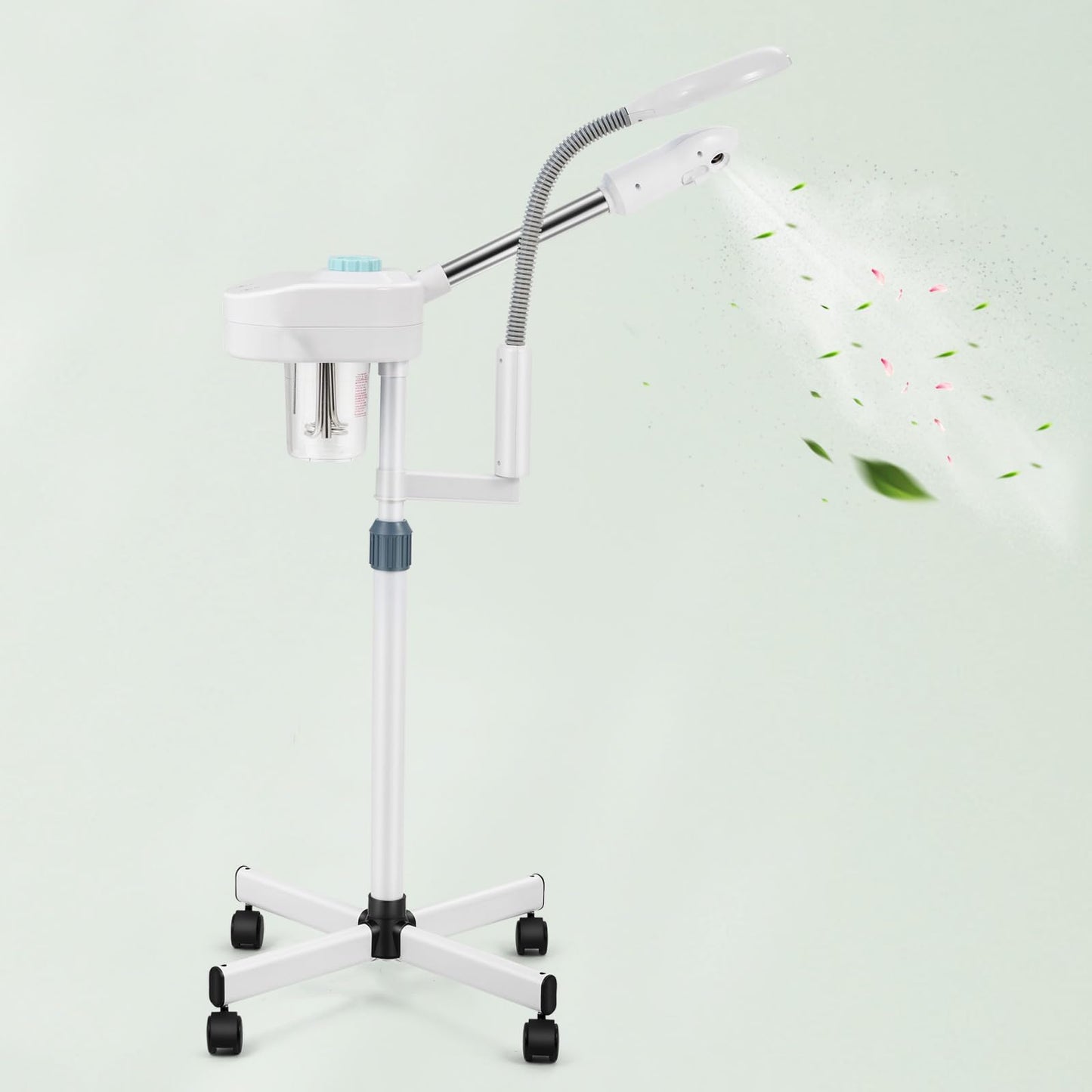 Professional 3 in 1 Facial Steamer Upgrade Esthetician Steamer with hot & Cold Nozzle 5X LED Magnifying Lamp Beauty Salon Spa