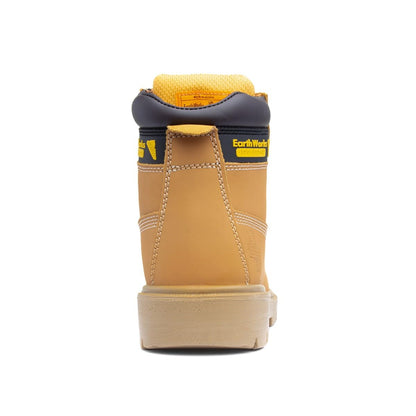 EarthWorks Safety - EarthWorks Hammer Mens Lace Honey Safety Boot - Size 10 UK - Gold