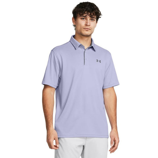 Under Armour Men's Tech Golf Polo, (539) Celeste / / Pitch Gray, 4X-Large Tall