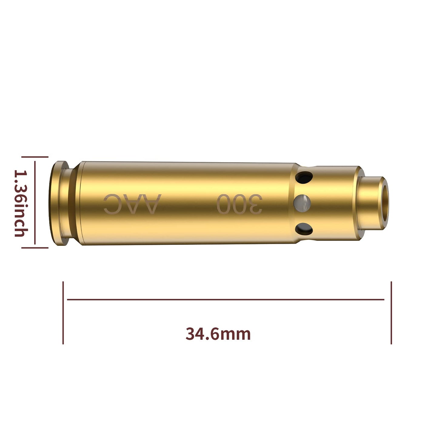 Tipfun Bore Sight Cal 300BLK 7.62x35mm Laser Sight Red Dot Boresighter with Batteries