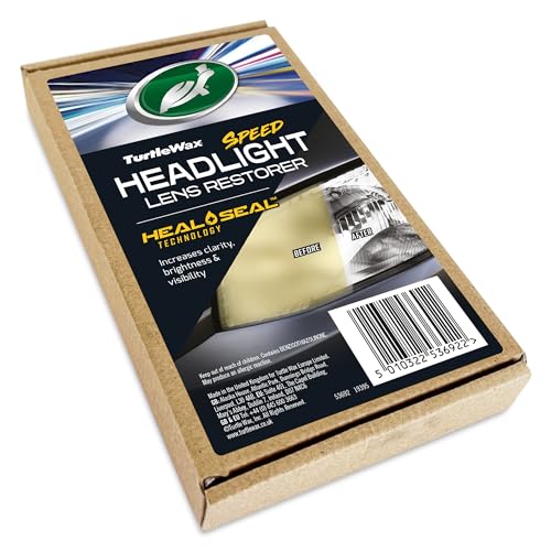 Turtle Wax Car Headlight Restoration Kit, Removes Oxidation and Renews Yellowing Headlights, Includes Polishing Pad, Headlight Lens Repair & Renew Compound and 2 Ceramic Acrylic Sealing Wipes