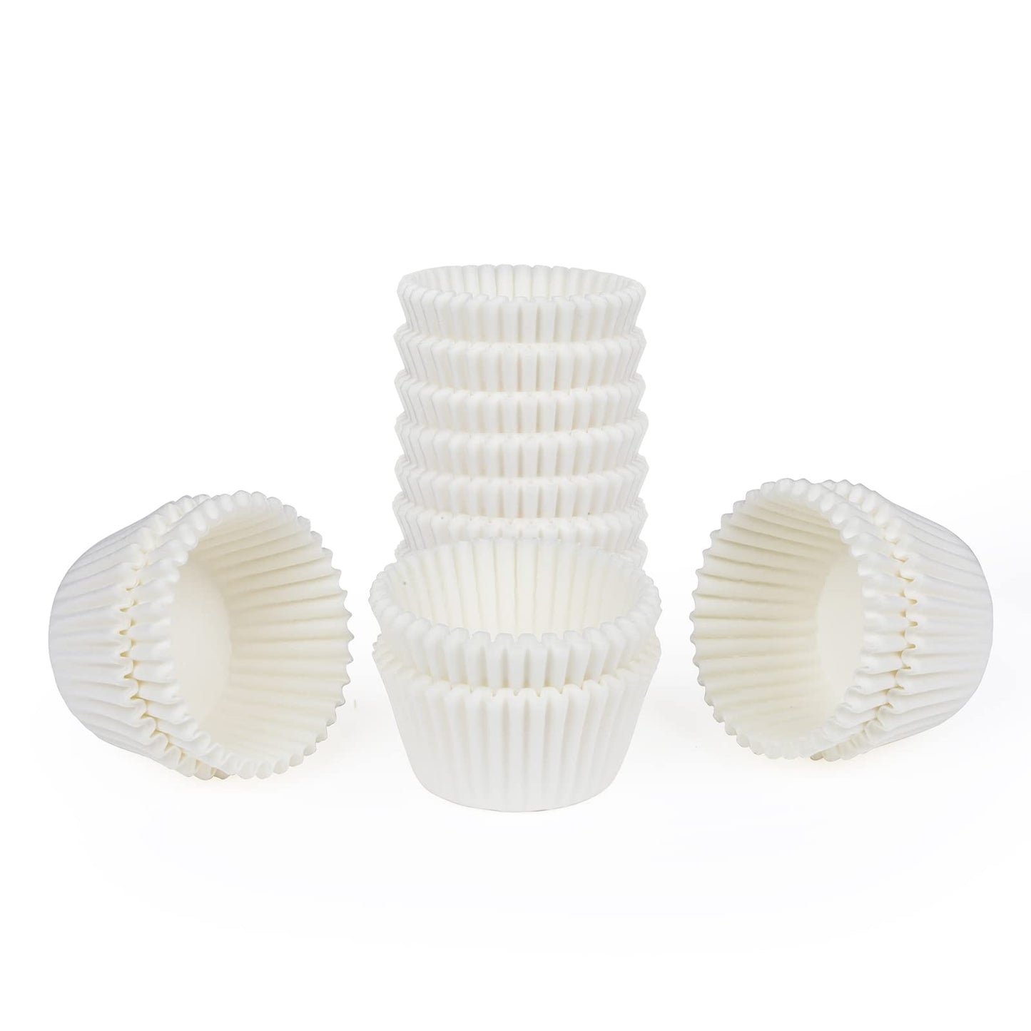 Caperci 500 Count Mini Cupcake Liners White Muffin Liners Greaseproof No Smell Small Cupcake Wrappers Baking Cups