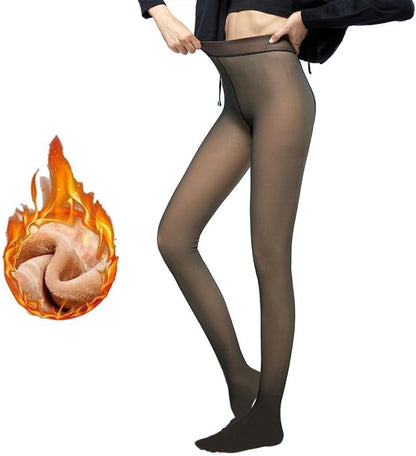Fleece Lined Tights,Thermal Leggings Women Winter,Sheer Fleece Lined Stockings,Warm Fleece Leggings Thick