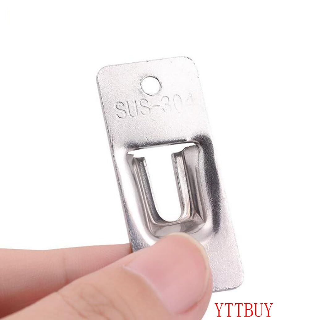 90 Degree Right Angle Door Lock Buckle Safety Door Lock Bolt, Stainless Steel Door Latch for Wooden Fences, Doors, Windows, Safety Sliding Door Latch… (Silver)