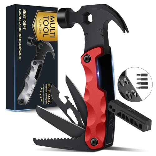 Stocking Stuffers for Men Dad Gifts, Multitool Camping Accessories 13-in-1 Survival Multi Tools Hammer, Christmas Cool Gadgets for Adults Him Boyfriend Husband Grandpa Women Birthday Valentines