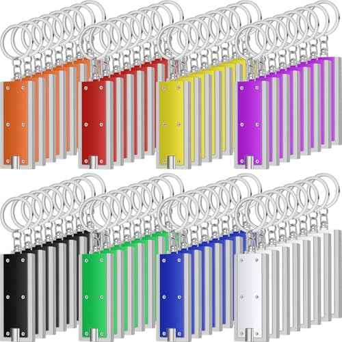 Hicarer 64 Pieces Flashlights Keychain Bulk Mini Powerful LED Keychain Lights Portable Flashlight for Emergency Camping Outdoor Equipment Party