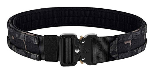 KRYDEX Quick Release Rigger MOLLE Belt 1.75 Inch Inner & Outer Tactical Heavy Duty Belt (MCBK, Large)