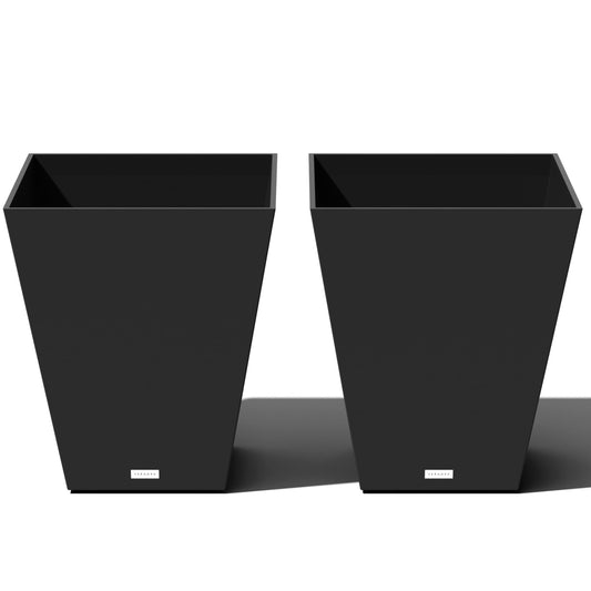 Veradek Pure Series Nobleton Plastic Planter - Large Pots for Indoor or Outdoor Porch/Patio | Durable All-Weather Use with Drainage Holes | Modern Planter Décor for Flowers, Shrubs, Trees