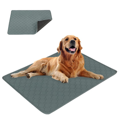 EASTLION Washable Dog Mat,Non-Slip Reusable Puppy Pads for Dogs,Super Absorbent Waterproof Dog Mat Pee Pads for Dogs for Indoor Outdoor Car Travel for Dogs,Cats(39.3x27.5 inch 1 PCS) L-Grey