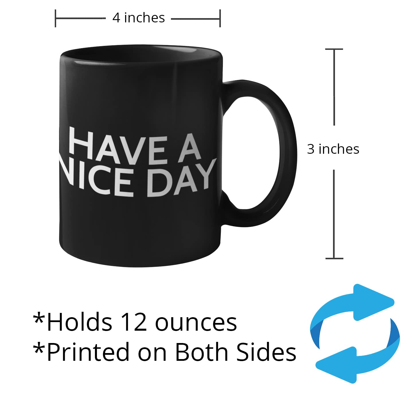 Funny Coffee Mug for Men and Women - Have A Nice Day Mug Middle Finger Bottom Cup | Funny White Elephant Gag Gifts for Adults Inappropriate - Novelty Coffee Mugs Cups, Work Mugs, Office Gift (11 oz)