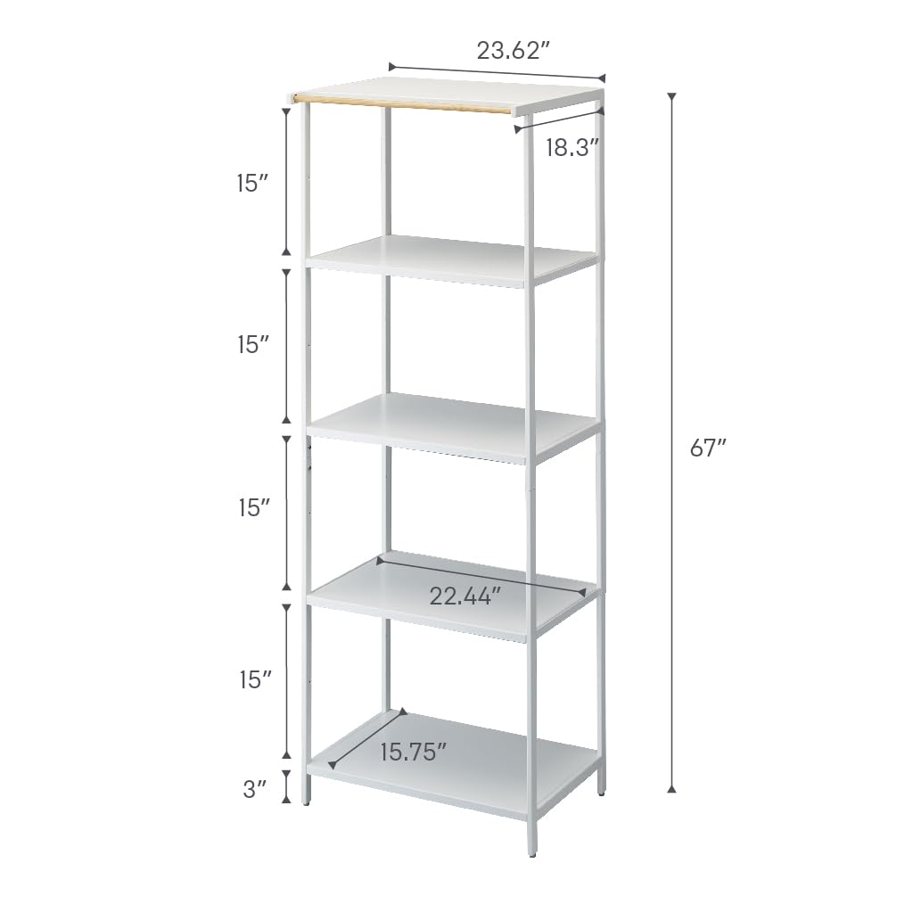 Yamazaki Home Kitchen Appliance 3 tier Storage Rack-Standing Organizer Shelves, One Size, Black
