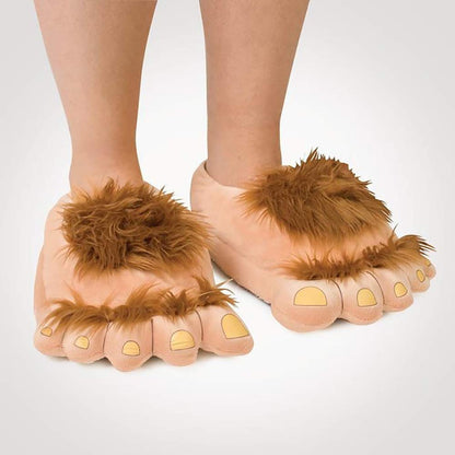 Ibeauti Womens Furry Monster Adventure Slippers, Comfortable Novelty Warm Winter Hobbit Feet Costume Gift Slippers for Teens Adults