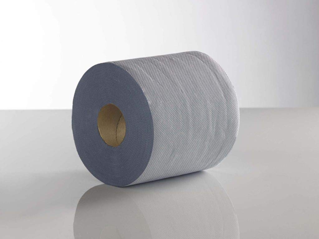 Blake & White Centrefeed Blue Rolls 6 Pack - Purely Smile 2 Ply Tissue Roll for Wiping Surfaces & Drying Hands - 400 Sheets Strong & Ultra Absorbent Blue Roll | PS1214