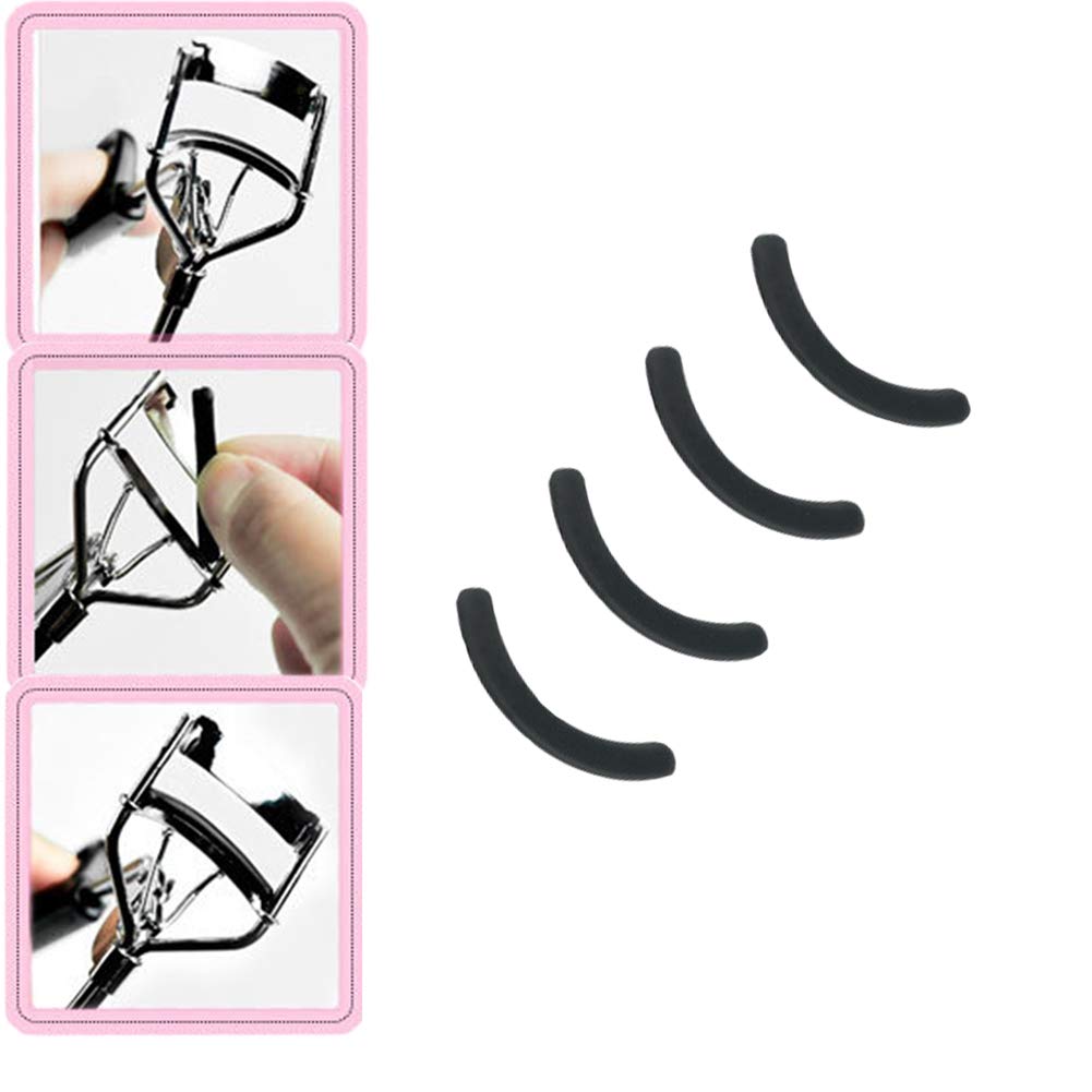 20pcs Universal Soft Silicone Eyelash Curler Replacement Pads Refill Pads for Eyelash Curler - Black