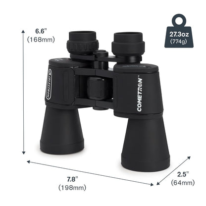 Celestron - Cometron 7x50 Astronomy Binoculars – Entry-Level for Stargazing and Comet Watching – Large 50mm Objective Lenses – Wide 6.6° Field of View – Multi-Coated Optics