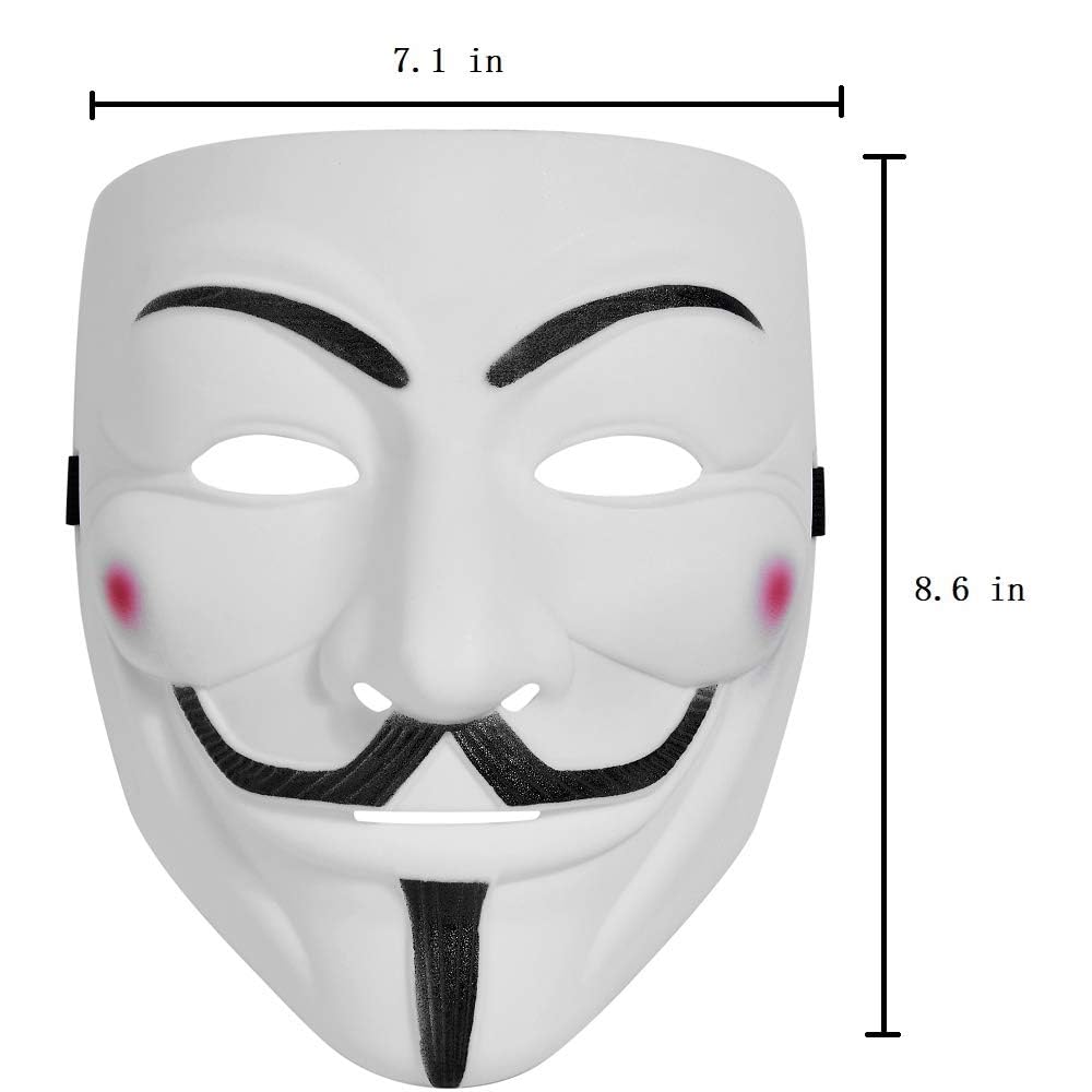 WLPARTY Costume mask white For Halloween Cosplay Party