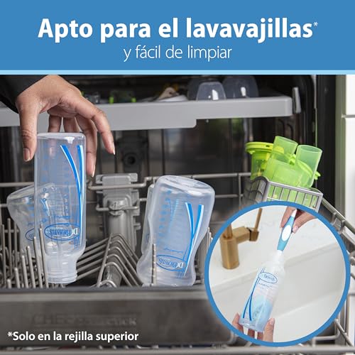 Dr. Brown's Natural Flow Anti-Colic Options+ Narrow Baby Bottle, 2 oz/60 mL, with Preemie Flow Nipple, 0m+, 4 Pack