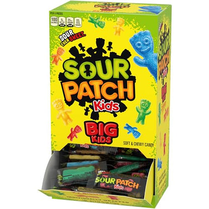 SOUR PATCH KIDS Big Kids Individually Wrapped Soft & Chewy Candy, Bulk Candy, 240 Count Box