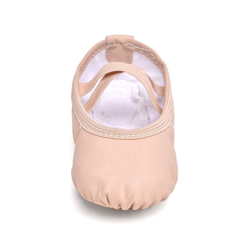Stelle Ballet Shoes for Girls Toddler Ballet Slippers Soft Leather Boys Dance Shoes for Toddler/Little Kid/Big Kid(Ballet Pink, 5MB)