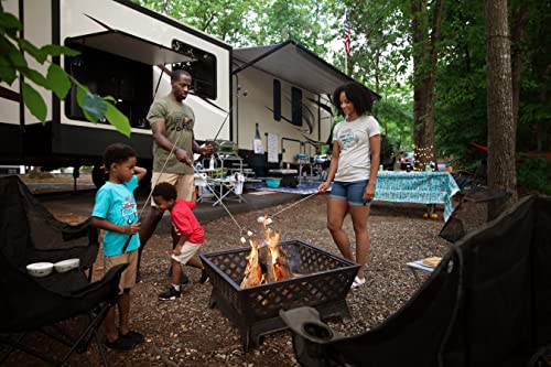 Camco Olympian Deluxe Portable Grill Table - Provides Plenty of Room for Grilling Gear While Camping - Folding Grilling Table Collapses for Compact Storage - Supports Up to 100lb (57293)