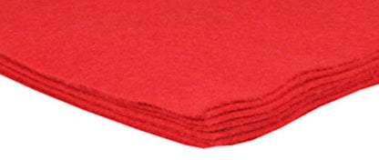 Fabric Felt Sheets for Crafts 9x12.Acrylic Sheets Art and Craft Material.Fabric Craft Supplies,Gift Wrapping Supplies,Sewing,Halloween Costumes-6PC Red Felt Paper