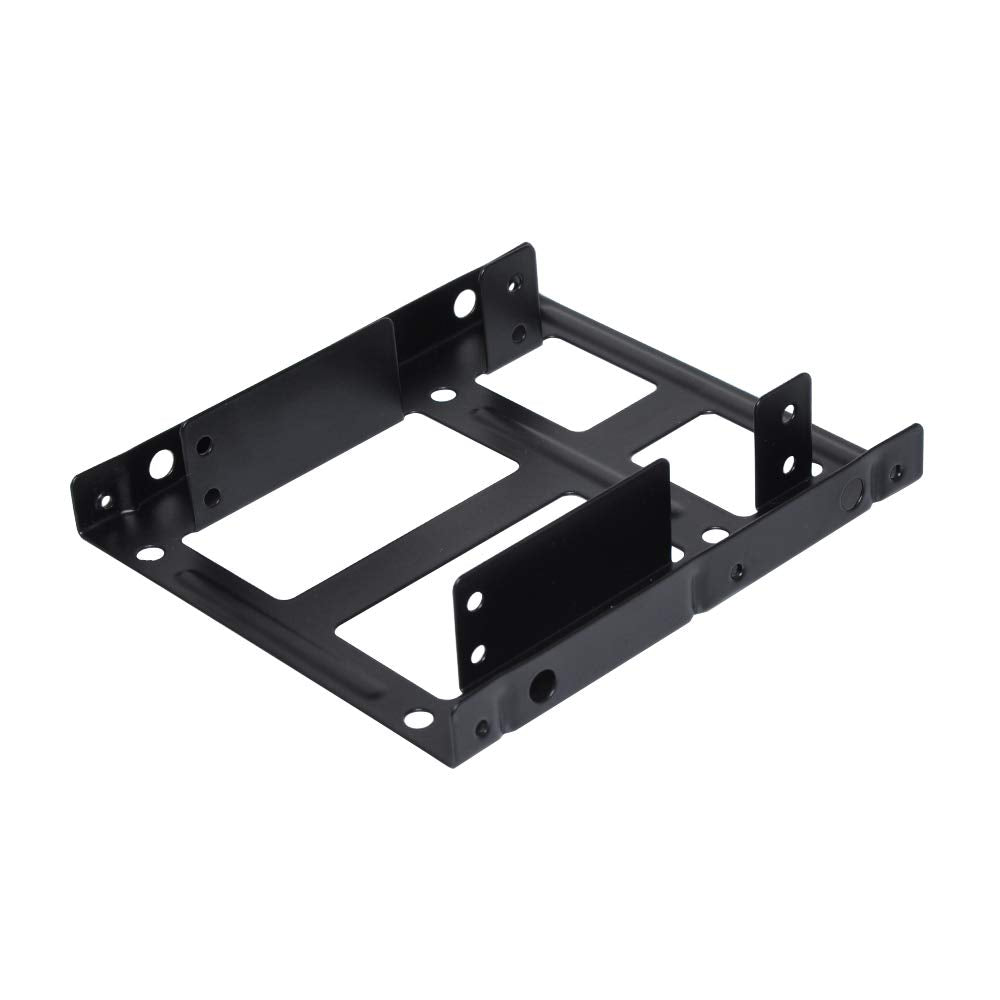 DEEPFOX Mounting Kit - Dual 2.5 Inch to 3.5 Inch Internal Hard Disk Drive SSD/HDD Hard Disk Drive Mounting Kit Bracket [SATA and Power Cables included]