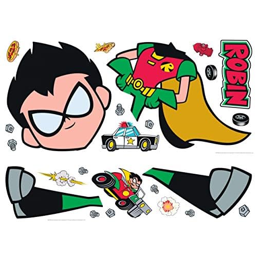 RoomMates RMK3821GM Teen Titans Go Robin Peel and Stick Wall Decals