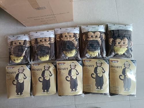 Spooktacular Creations Halloween Toddler Monkey Costume Set with Toy Banana for Infant, Kids, Baby Halloween Dress Up, Safari Themed Parties (18-24 Months)