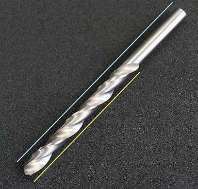 2/Pack Solid Carbide Drill Bit for Hardened Steel Hard Ness HRa 91.3 Aerospace Standard K20 Tungsten Carbide Jobber Length Twist Drill for Metal 118 Degree Four Facet Point Fractional Size (5/32")