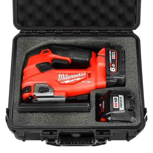 Hard Case for Milwaukee Jigsaw M18 Fuel - Hard Storage Case Replacement for Jig Saw, Tool Carrying Case for Milwaukee D-handle Jig Saw 2737-20 Batteries & Charger Combo Kit (Case Only)