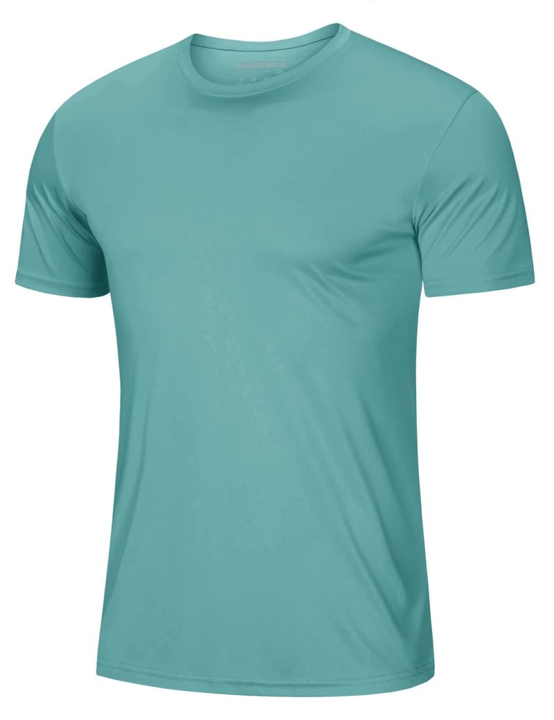 Mens Short Sleeve T Shirts UPF 50+ Shirt Sun Protection T-Shirts Rash Guards Shirts Gym Workout Quick Dry Shirts Grey Green 2XL