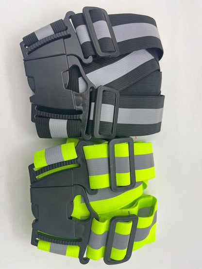 2 Pcs Reflective Vest Adjustable Reflective Running Gear Safety Vest Waist Belt Stripes Jacket High Visibility for Outdoor Jogging, Cycling, Walking, Safety Work, Motorcycle Riding and Running