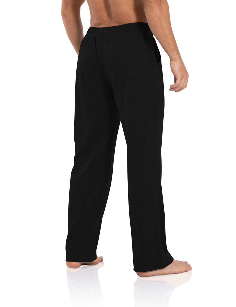 Agnes Urban Men's Joggers Sweatpants Open Bottom Straight Leg Casual Loose Fit Running Athletic Jersey Pants with Pockets