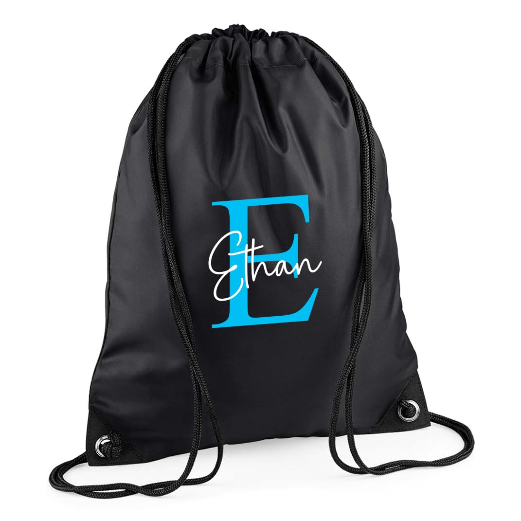 Chicken Craft Customisable Personalised Drawstring Bag - Ideal PE Kit, Gym, and Swimming Bag for Boys, Girls, Kids in Nursery and Primary School, Available with Monogrammed Initial and Name