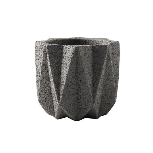 XUNTING Indoor Planters Cement Flower Pot Simple Home Office Desk Tabletop Decoration Flower Pot Modern Small Flower Pot Succulent pots(A,Large)