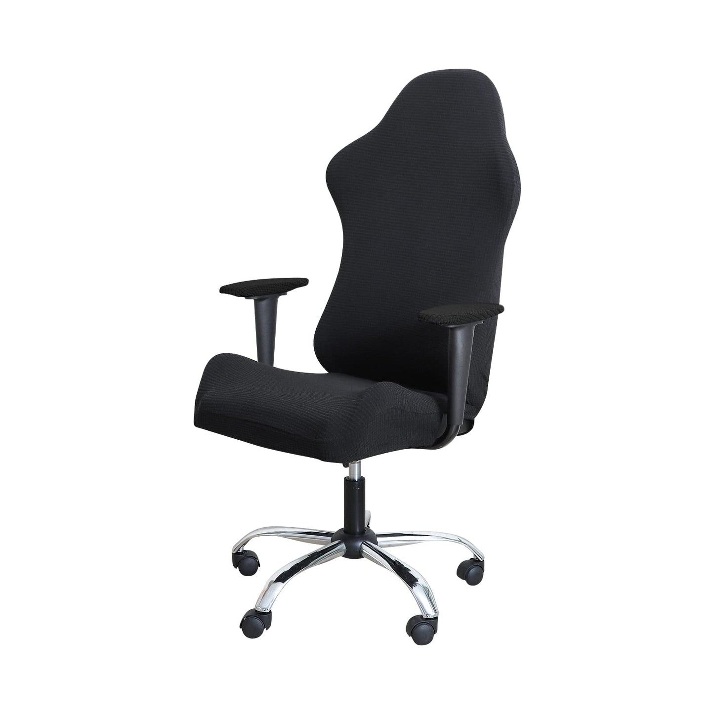 FORCHEER Gaming Chair Cover Set Black for Adults Video Game Chair Water Repellent Jacquard Racing Computer Chair Slipcover with 2 Pieces Armrest Covers