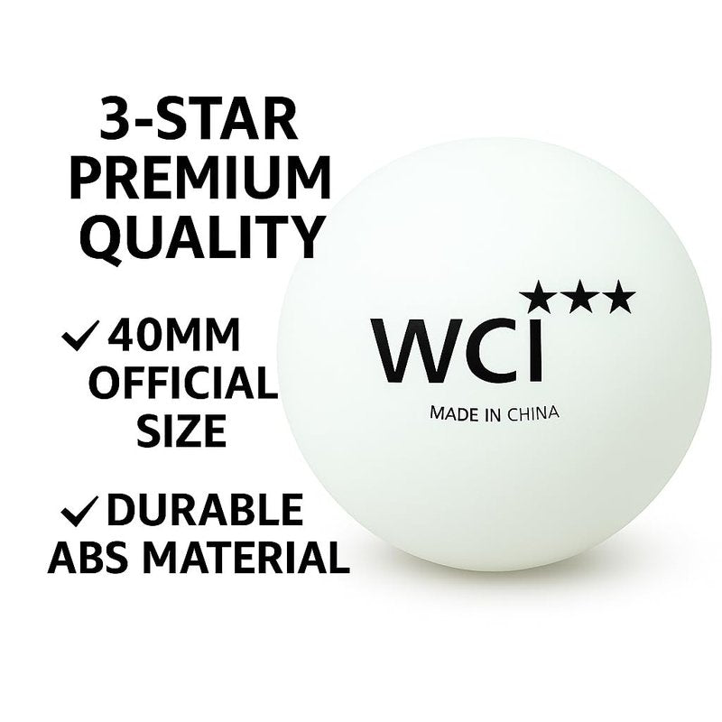 PARTY BALL Sports Ping Pong Balls – Official Size 40mm 3-Star Professional Table Tennis Balls, Durable High Performance for Training & Competition, White (12 Pack)