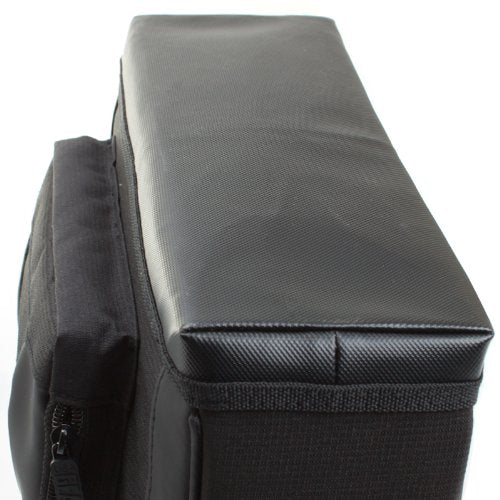 USA Gear Tablet Bag Compatible with 11 inch iPad Pro, 10.9 iPad Air, 10.2 inch Tablet - Compact Messenger Bag with Durable Exterior, Soft Adjustable Interior Fits Keyboard, Charger, more (Black)