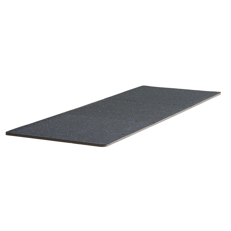 VEVOR 0.56Inch 24sq.ft 6 Tiles Gym Flooring for Home Gym, Rubber Top with High Density EVA Foam, 25 x 25In Gym Floor Exercise Equipment Mats, Interlocking Gym Mats, Puzzle Workout Mats, Black & Blue