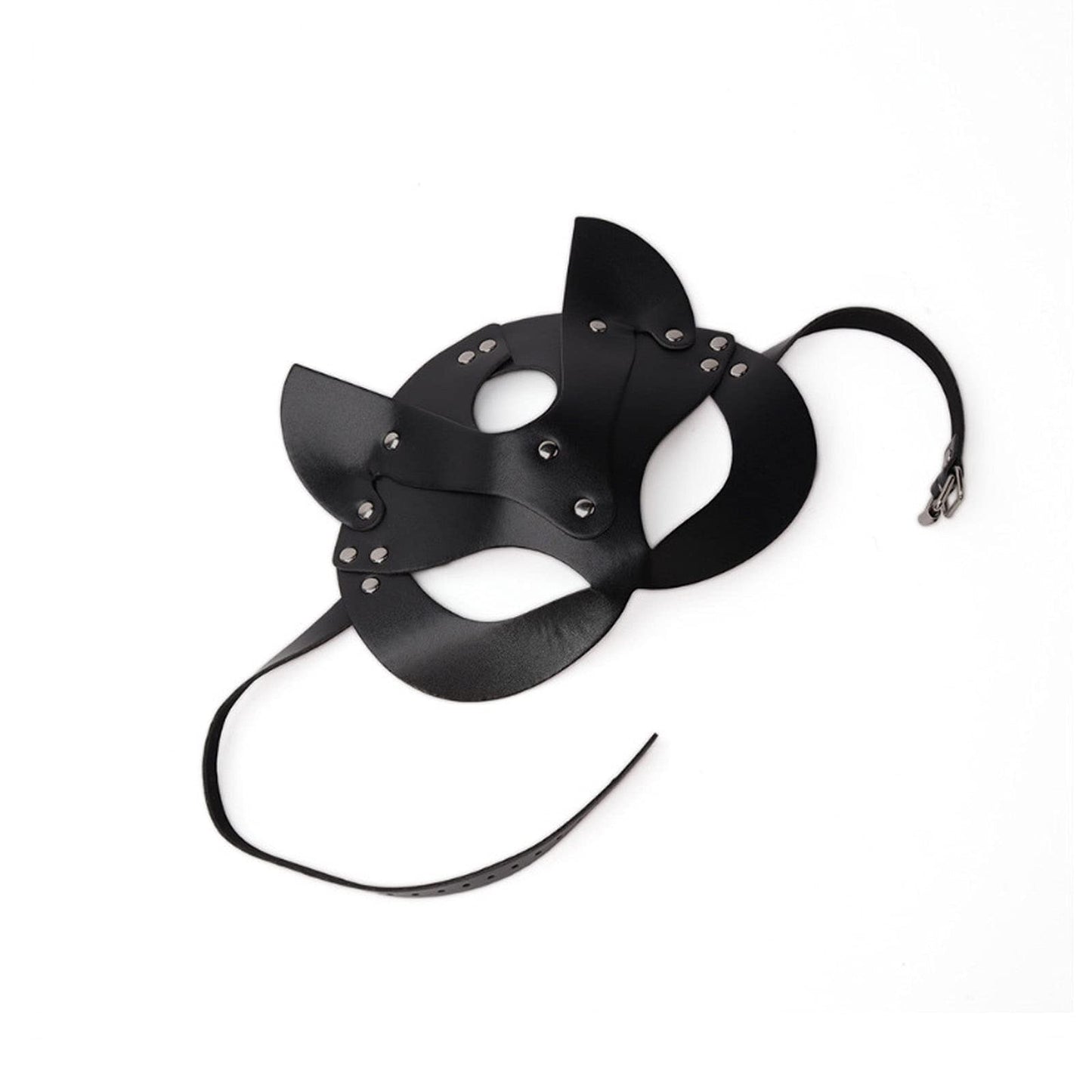 Soochat Leather Cat Mask Women's Cat Mask Adjustable Cat Face Mask for Masquerade Cosplay Halloween Party Costume Props