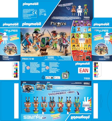 Playmobil 71533 My Figures: Pirates, figures collection, fun imaginative role-play, playsets suitable for children ages 4+