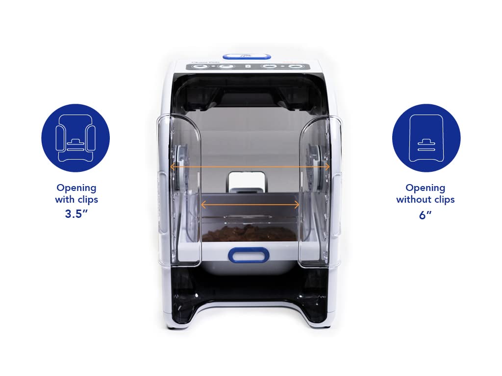 Closer Pets MiBowl Automatic Selective Microchip Smart Pet Feeder (CP500) - BPA and BHT Free Bowl with Enclosed Back for Small to Medium Cats and Small Dogs, White