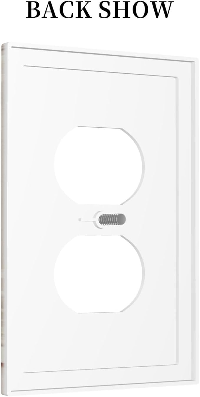 Nautical Coastal 1 Gang Single Duplex Light Switch Plate Outlet Cover Seashell Fishing Net Ocean Lighthouse Starfish Decorative Wall Plate Switchplate Electrical Faceplate Beach Theme Decor