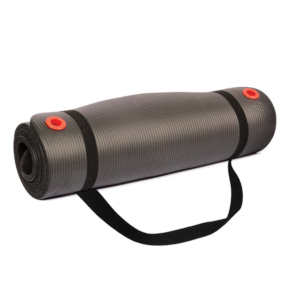 Body Sport Non-Slip Exercise Mat for Men & Women, Thick Foam Surface for Yoga, Pilates, Fitness & Aerobic Workouts