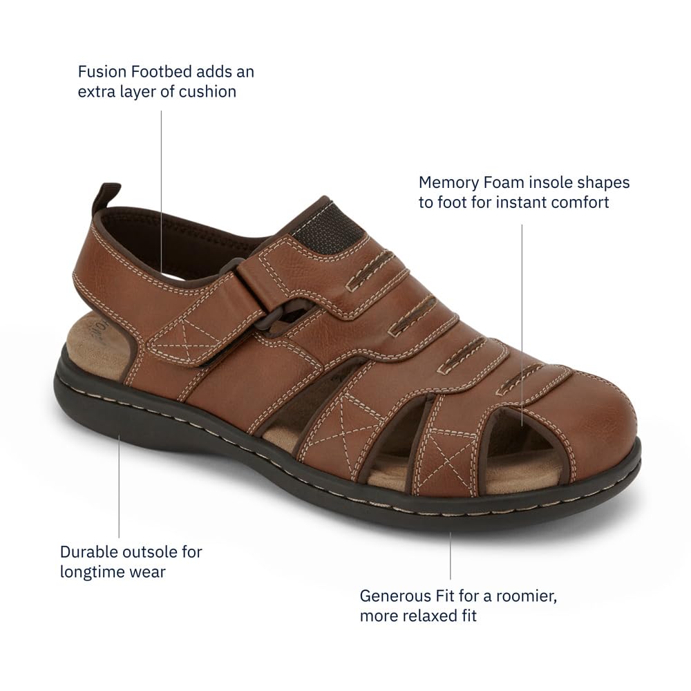 Dockers Mens Searose Outdoor Sport Fisherman Sandal Shoe Rust, 8