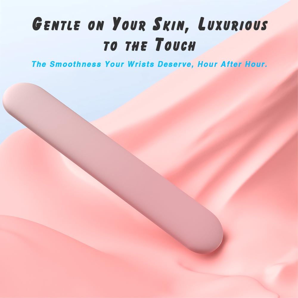 ErgoComfort Gel Wrist Rest Mouse Pad-Ergonomic Office Mousepad with Wrist Support-Non-Slip, Design Desk Accessories Mat for Home&Game Decor (09PinkSerenity Set)