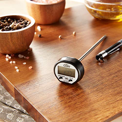 CDN Digital Thermometer | ProAccurate® | 5" Stem with Protective Sheath | NSF Certified | For Meat, Poultry, Candy | Easy One-Button Operation | DT392
