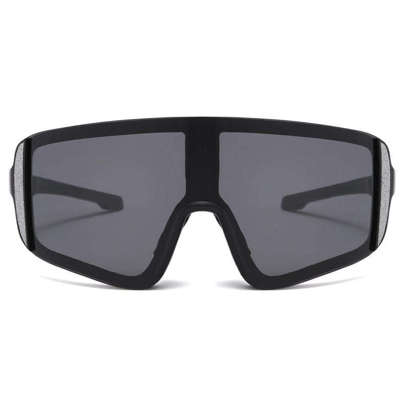 Long Keeper Cycling Sunglasses for Women Men Youth Running Riding Baseball Sports Sun Glasses Windproof Driving Sports Shades (Black Frame Dark Grey Lens)