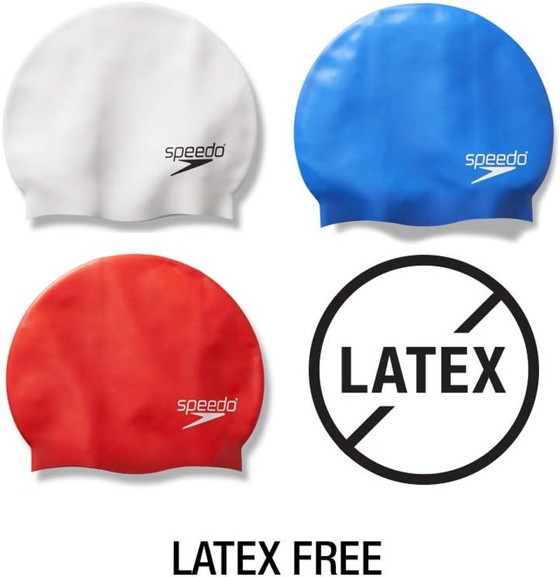Speedo Silicone Swim Cap - Durable, Comfortable Fit for All Head Sizes